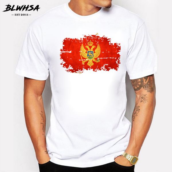 

blwhsa nostalgic style men t shirt round neck print montenegro national flag men t-shirt fashion men clothing sport hooded sweatshirt hoodie