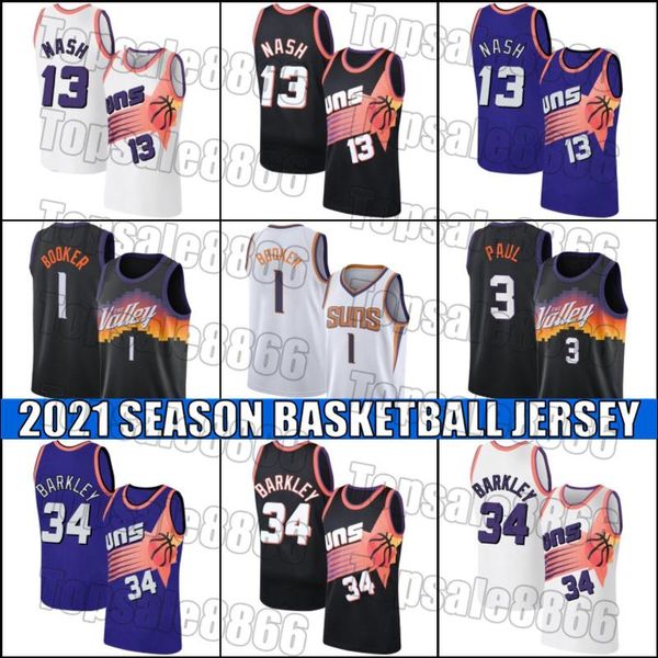 

devin 1 booker jersey chris 3 paul jerseys phoenix suns jersey throwback steve 13 nash jersey retro charles 34 barkley sdavx, Black;red