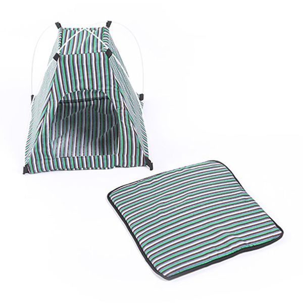 

portable folding polyester dog cat house tent for indoor cage pet travel mat new