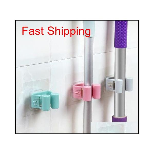 

wall mounted mop holder brush broom hanger storage rack kitchen organizer with mounted accessory hangin qylnlf yh_pack