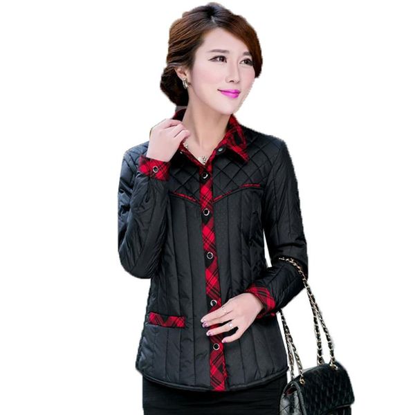 

women's down & parkas fashion cotton coat winter jackets women liner jacket autumn single-breasted shirt all-match, Black