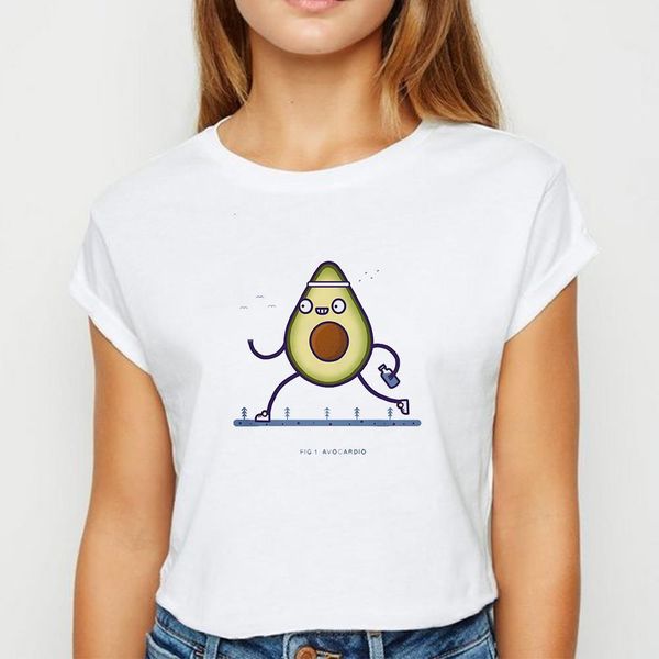

new t-shirt female avocado tshirt ulzzang spring summer tee shirt aesthetics graphic avant-garde white o-neck t-shirts
