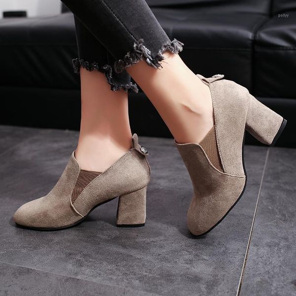 

boots shoes women's mid calf boots-women luxury designer winter footwear round toe ladies mid-calf 2021 low fashion med1, Black
