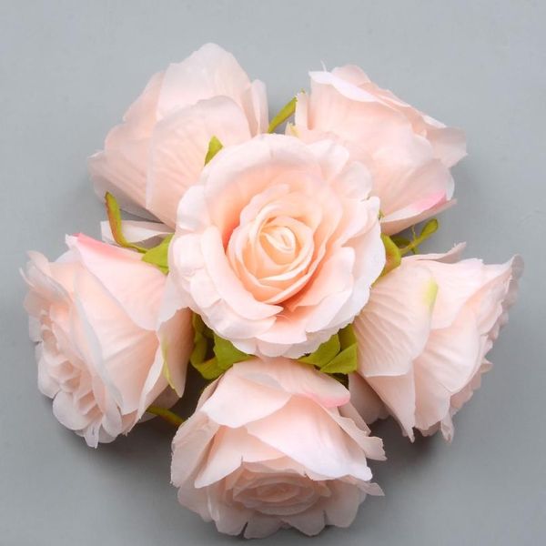 

large silk blooming pink white roses artificial flower head for wedding decoration diy wreath gift scrapbooking big craf bbyfeg