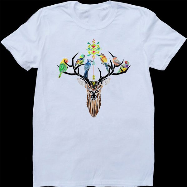 

deer & birds white, custom made men's t-shirt customize tee shirt sport hooded sweatshirt hoodie