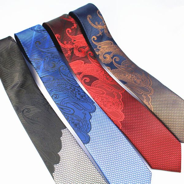 

neck ties gusleson mens luxury man floral skinny neckties hombre 6 cm gravata slim tie classic business casual paisley for men, Blue;purple