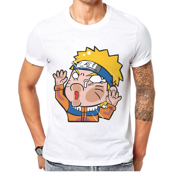 

new funny naruto anime printed o neck short sleeve mens cartoon basic man s sport hooded sweatshirt hoodie men t shirt