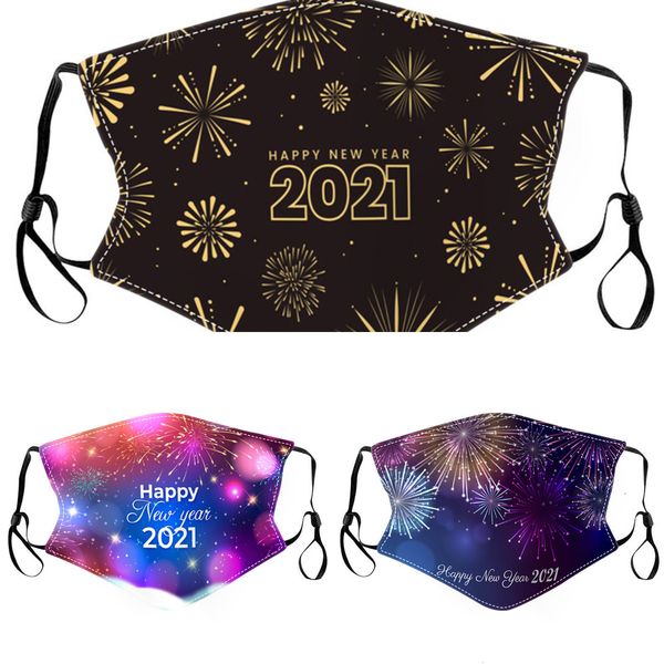 

uxuxmu designer new yesars fashion print firworks 2021 man woman masks dust pm2.5 reusable adjustable mask 1 n