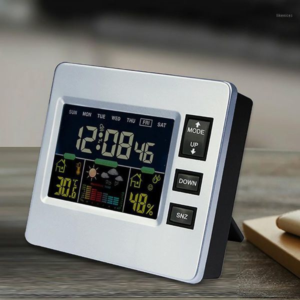

electronic bedside voice control home child student colored screen office luminous multifunction smart clock1