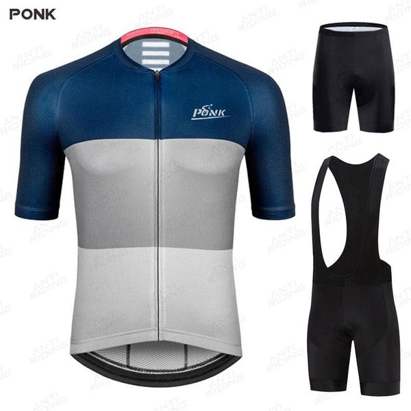 

racing sets 2021 summer cycling jersey suits ciclismo ropa hombre bike bib shorts set tenue cycliste uniform triathlon kit, Black;blue