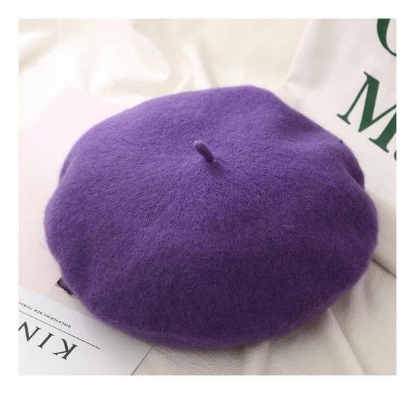 

winter warm soft beret for women girls beanie hat cap flat caps hip hop knitted cap baggy bonnet acc jllrks, Blue;gray