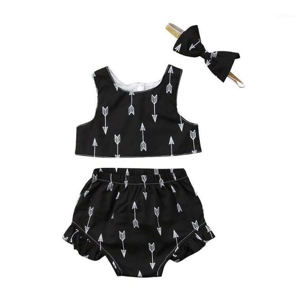 

pudcoco lovely newborn kids baby girls clothes sleeveless shorts outfits sets 0-18 months helen1151, White