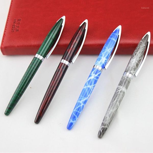 

silver clip fountain pen jinhao 156 ink pens writing stationery 0.5mm iraurita nib fashion design gift pens with an original box1