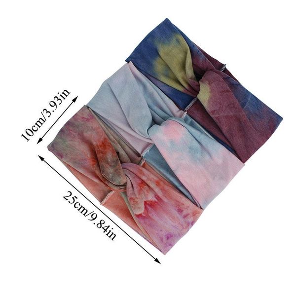 

bohemia cross knot hairband women hair ribbon tie dye headband wide headwrap sport yoga twist turban lady hair accessories q bbygnu