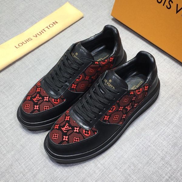 

2020 new designers mens luxurys shoes trainers womens sneakers casual shoes chaussures luxe espadrilles scarpe firmate aishang lu-1299, Red;white