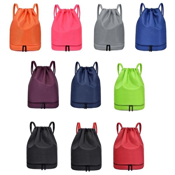 

outdoor bags drawstring swimming backpack dry wet separated sport bag waterproof gym rucksack q1ff