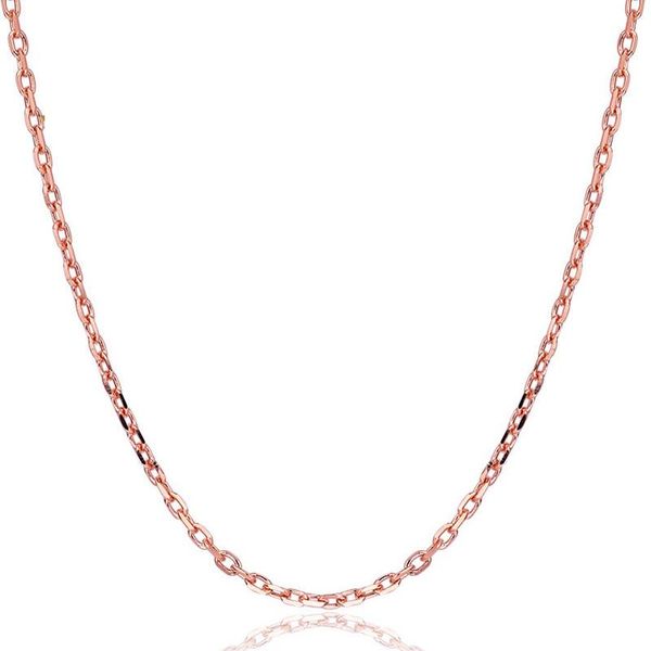 

rose gold color o shape link chain necklace 45cm for diy jewelry making wholesale necklace s-n11, Silver