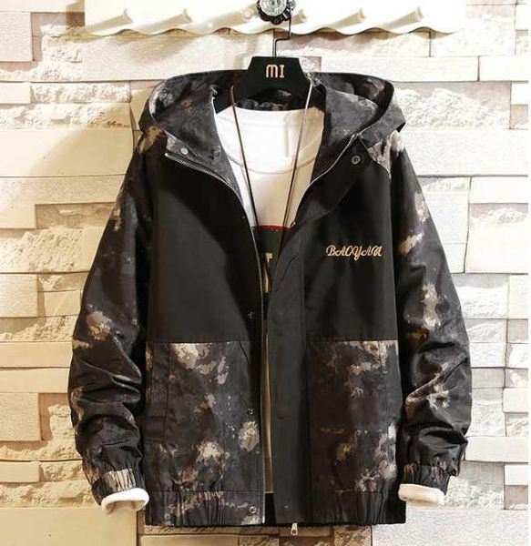 

korean style spring 2020 oversized bomber jacket men japanese streetwear splice hip hop hooded 5xl harajuku college jacket1, Black;brown