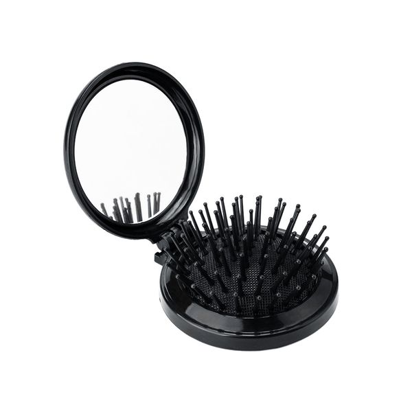 

mini pocket hair comb with mirror folding brush travel hair brush w11955