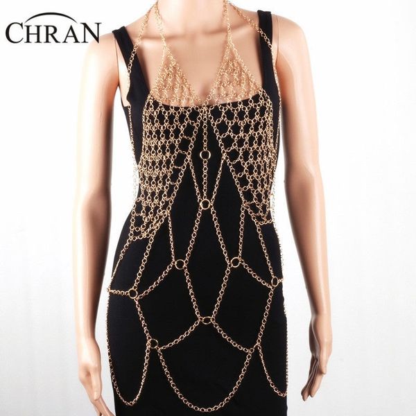 

chran mesh full beach cover chain bikini wear jewelry fashion dress decor chain beach harness layer necklace wear jewelry t200508, Silver