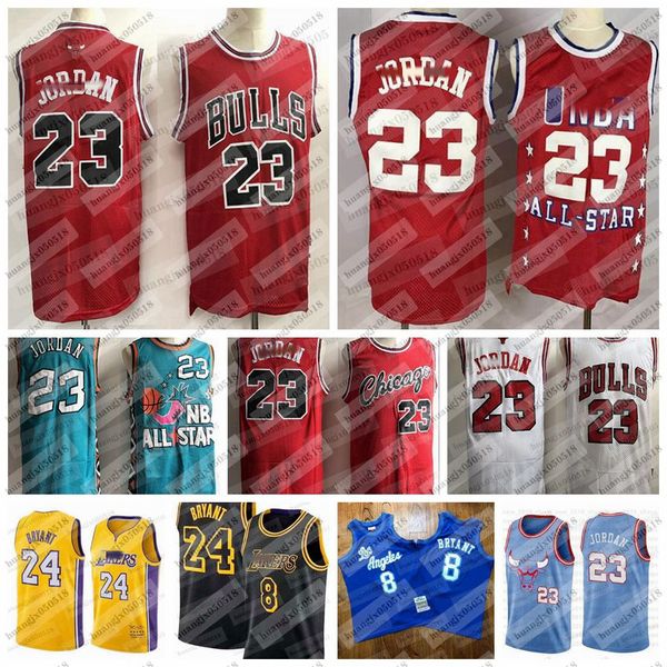 

mens vintage michael 23 jor dan chicago bulls los angeles lakers kobe bryant 24 basketball jersey, Black;red