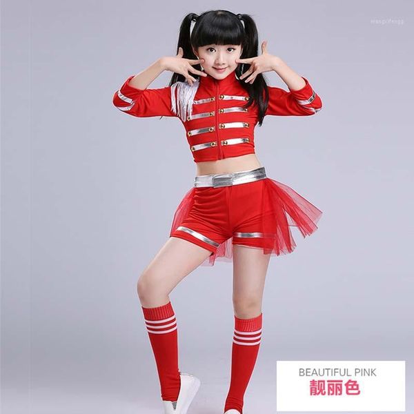 

the new jazz costumes sequined veil cheerleading cheerleading performance clothing skirts modern children1, Black;red