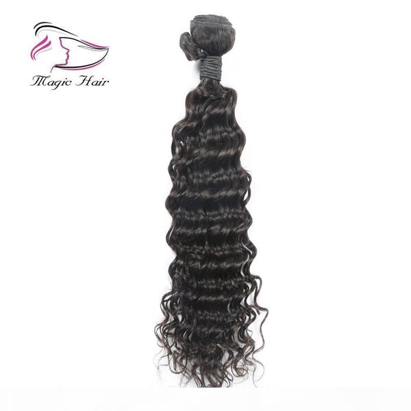 

selling natural color hair weaves brazilian deep wave human hair extensions 100gram per piece remy hair bundles, Black