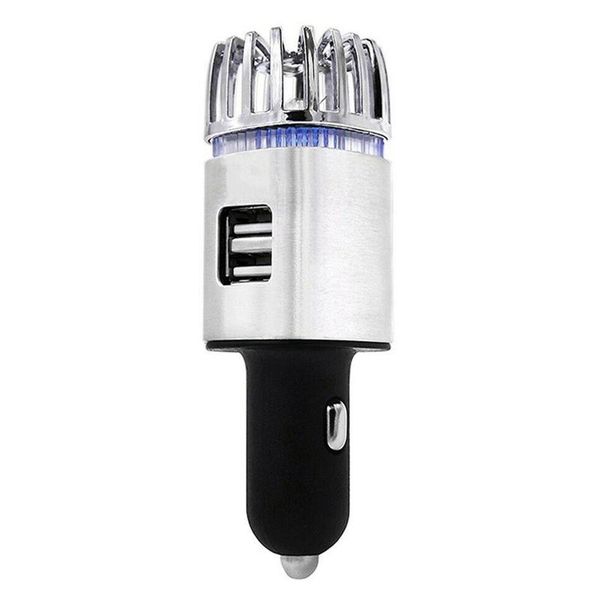 

new 2 in 1 car 2 usb fresh air ionic purifier oxygen bar ozone ionizer