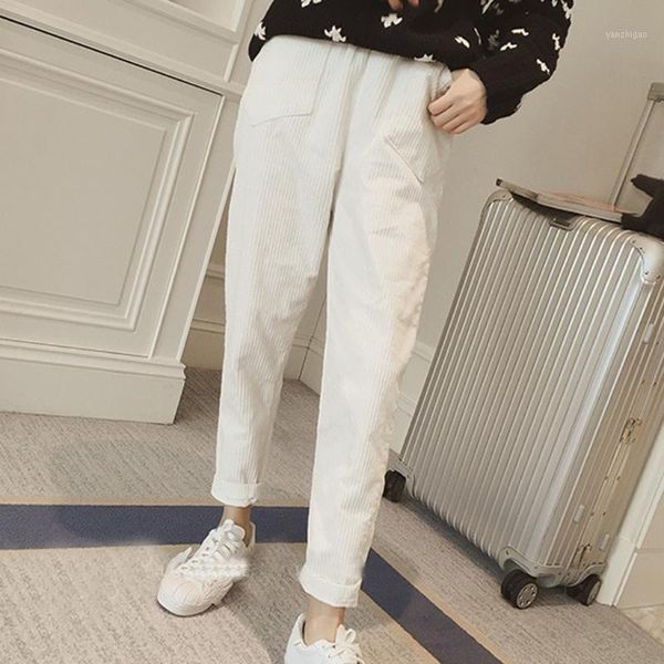 

fashion womens pants spring women's casual loose solid color trousers pencil pant long pant casual pants #40%1, Black;white