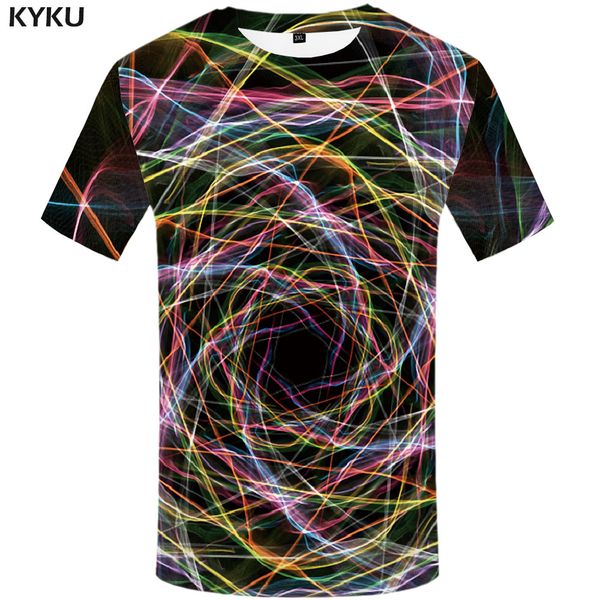 

красочные футболки мужчин аннотация tshirt printed psychedelic рубашка печати street футболки 3d аниме одежда с коротким рукавом, White;black