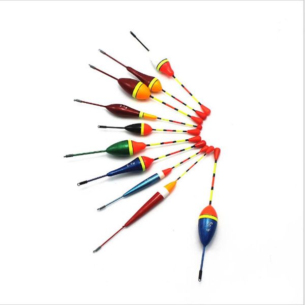

10pcs fishing floats set buoy bobber fluctuate mix size color float buoy pesca light stick floats fish float bbyjyq alice_bag