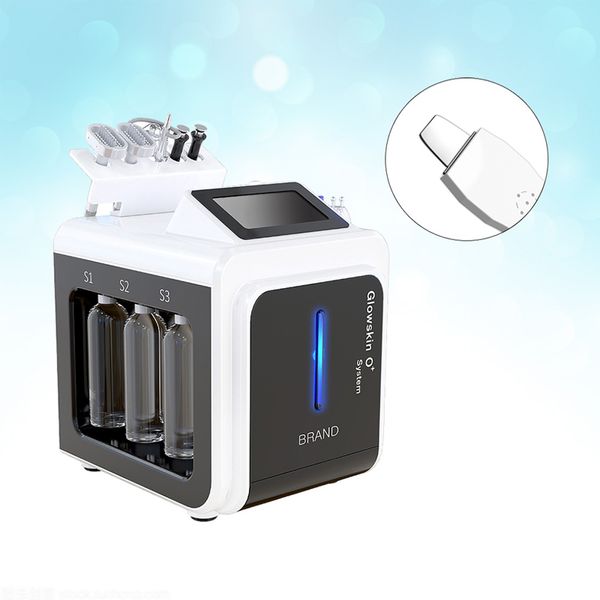 

10 in 1 microdermabrasion hydrafacial hydra facial jet peel dermabrasion skin clean facial machine, Black;white