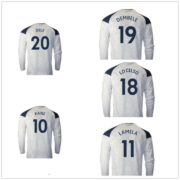 

personality long sleeve 20-21 customized kane 10 thai quality sports jerseys alderweireld 4 son 7 lamela 11 dier 15 dele 20 football, Black;yellow