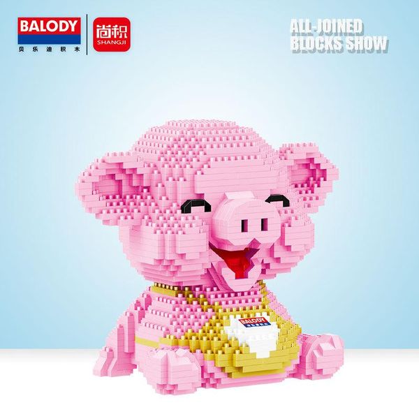 

balody pet cat и pig серии собранный частиц алмазный строительный блок игрушка жираф pig building block игрушки для детей подарки yxlbxx