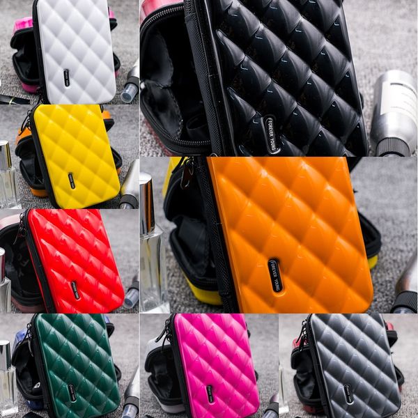 

r0uvo trendy large air women's korean makeup wash cosmetic cosmetic storage box waterproof pc hard case net makeup bag travel wash hand