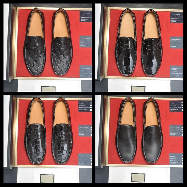 

summer hollow out leather shoes luxury men woman loafers breathable mens casual driving shoes man moccasins slip on flat zapatos hombre, Black
