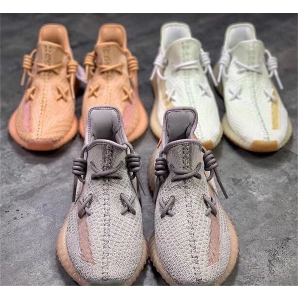

35o v2 true form hyperspace clay static running shoes kanye west cream white black white bred men women fashion sport sneakers