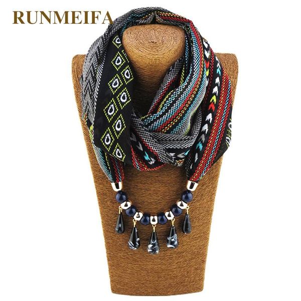 

pendant necklaces runmeifa pendants scarf iron alloy acrylic material bohemian women's accessories 70*47cm, Silver