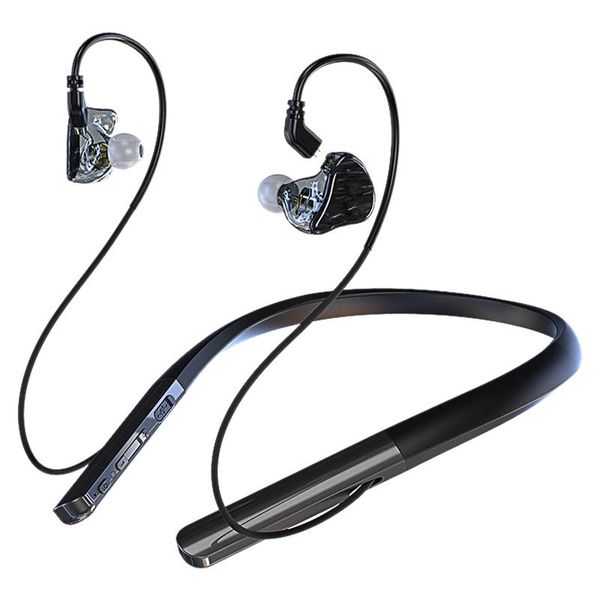 

s6 resin earphones 2-pin detachable cable in-ear earphones, subwoofer bluetooth headset with interchangeable cables
