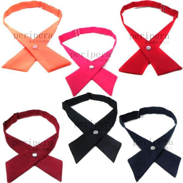 

japanese and korean style cross bow tie, ladies and men collar flower, campus host professional wear bow tie jc1, Black;gray