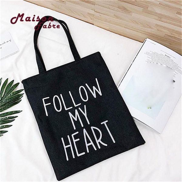 

2020 fashion durable women student cotton linen single shoulder bag shopping tote printing female canvas shopping bags
