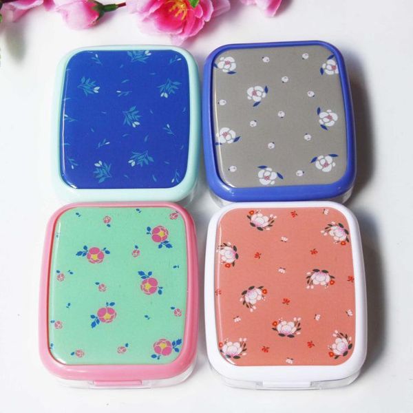 

sunglasses frames 4pcs women floral suihua contact lens cosmetic box lenses mate glue box1, Silver