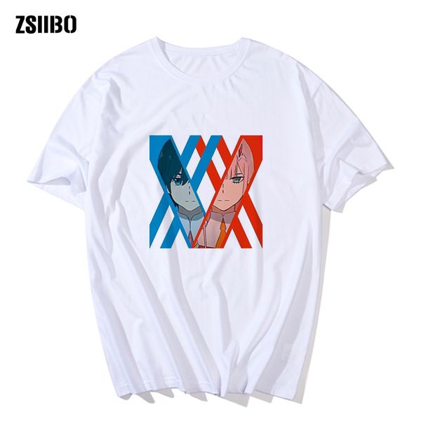 

zsiibo 's darling in the franxx zero two waifu funny short sleeves anime ga tees pure normal sport hooded sweatshirt hoodie men t shirt