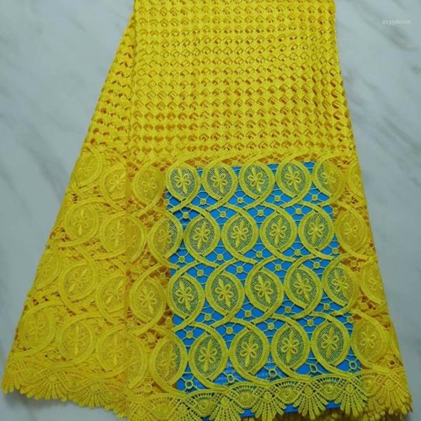 

fabric high class pure color swiss water soluble lace embroidery net 5 yards good african material cord for wedding1, Black;white