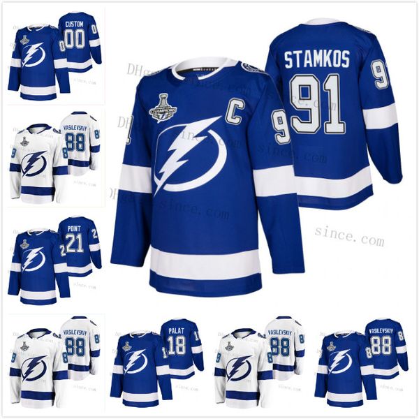 

custom 2020-21 stanley cup champions tampa bay lightning jersey steven stamkos johnson point kucherov hedman mcdonagh vasilevskiy palat, Black;red