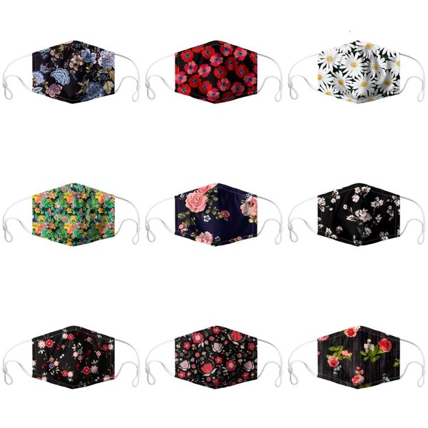 

1 sock designer mouth printed 1pcs 50 3 layer breathable face mask earloop protective anti dust outdoor #177 #501#136