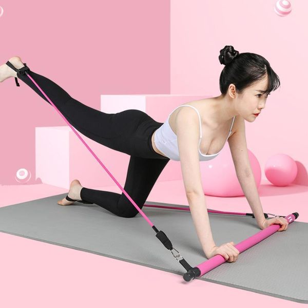 

pilates bar leg resistance bands bench prss handle home gym workout resistance bands tricep rope ejercicio sport bh50lld