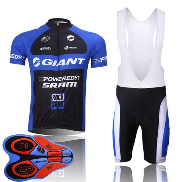 

giant велосипедной команды джерси костюм мужчины summer quick dry pro велосипед с коротким рукавом рубашки биб шорты комплект нижнее велосип, Gray
