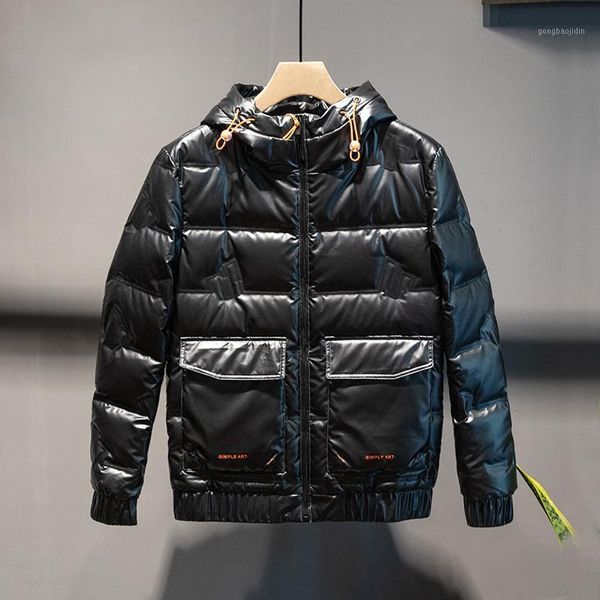 

men's winter down jacket 2020 warm fashion black lightweight down jacket stylish casual coat male hooded apparel jackets for men1