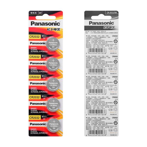 

5шт panasonic cr2032 3v оригинал новый аккумулятор для батареи для монет кнопки для часовой монеты cr 2032 подходит поддержки sqckfi, Bronze;slivery
